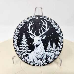 Stag Christmas Tree Ornament Holiday Decoration 3"